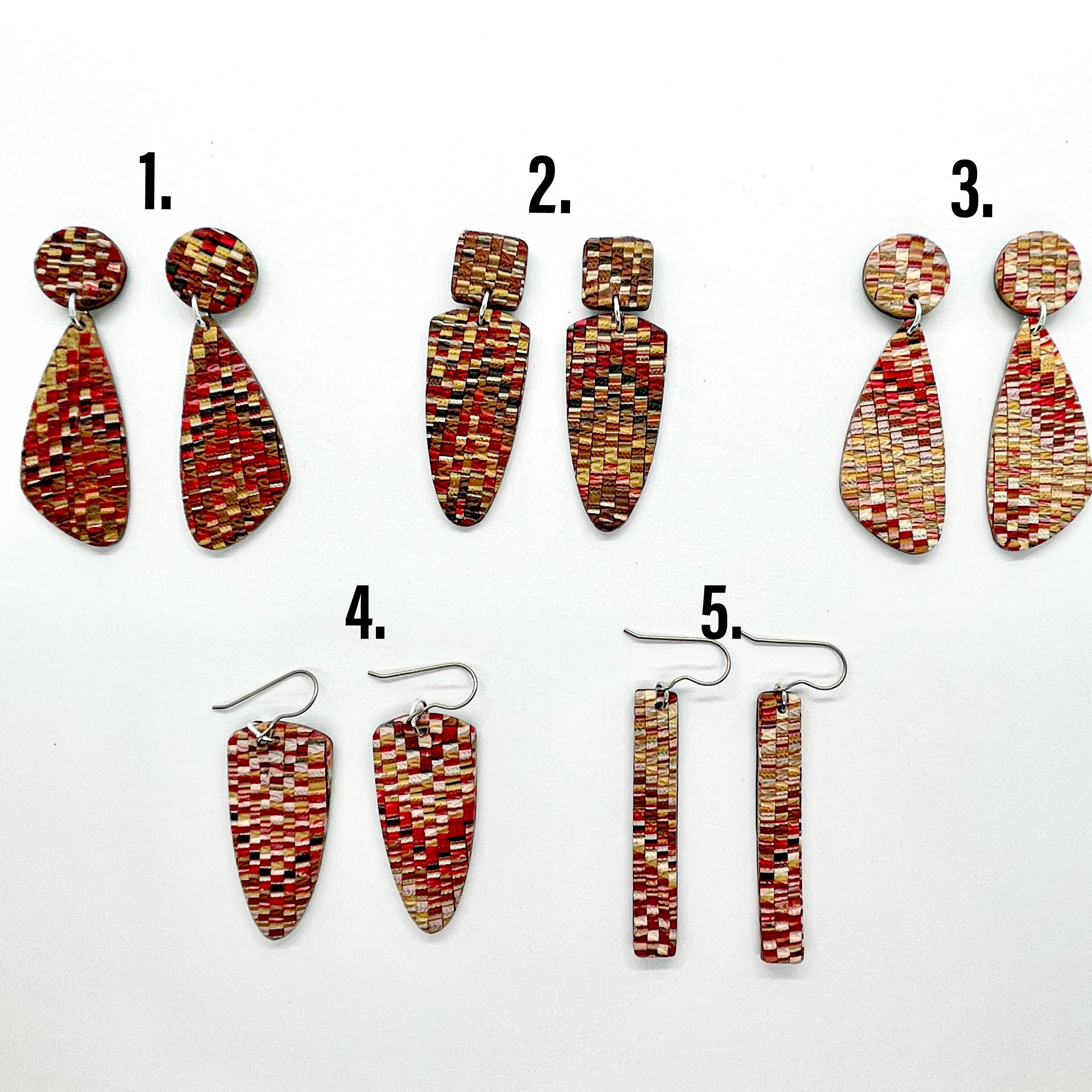 Hearthside Collection Earrings - Rag Rug style