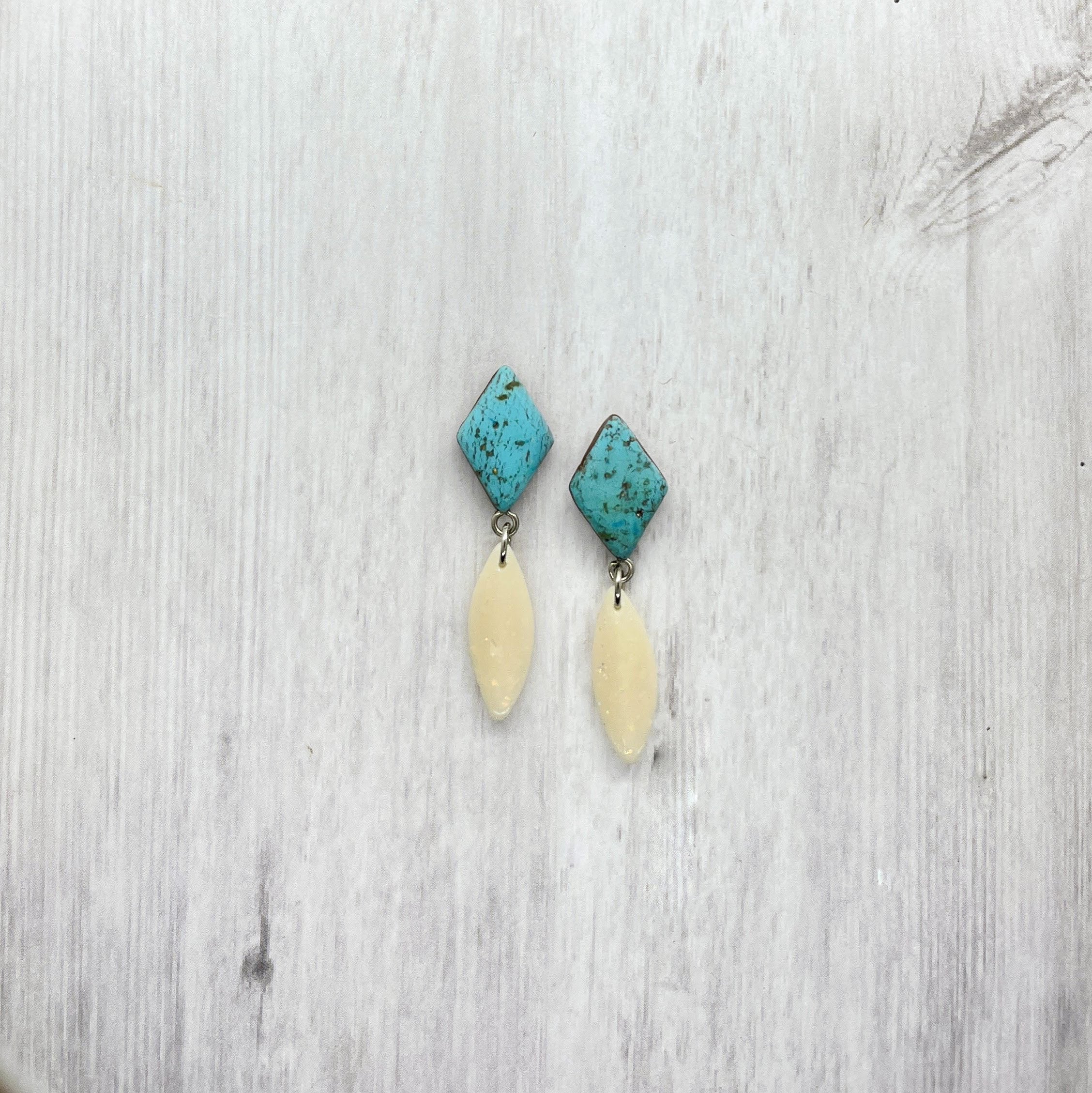 Turquoise and Opal Earrings