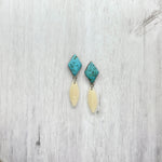 Load image into Gallery viewer, Turquoise and Opal Earrings
