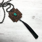 Load image into Gallery viewer, Necklace, Saddle Brown w/ tassel
