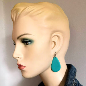 Slab Earrings, Wide Irregular shape