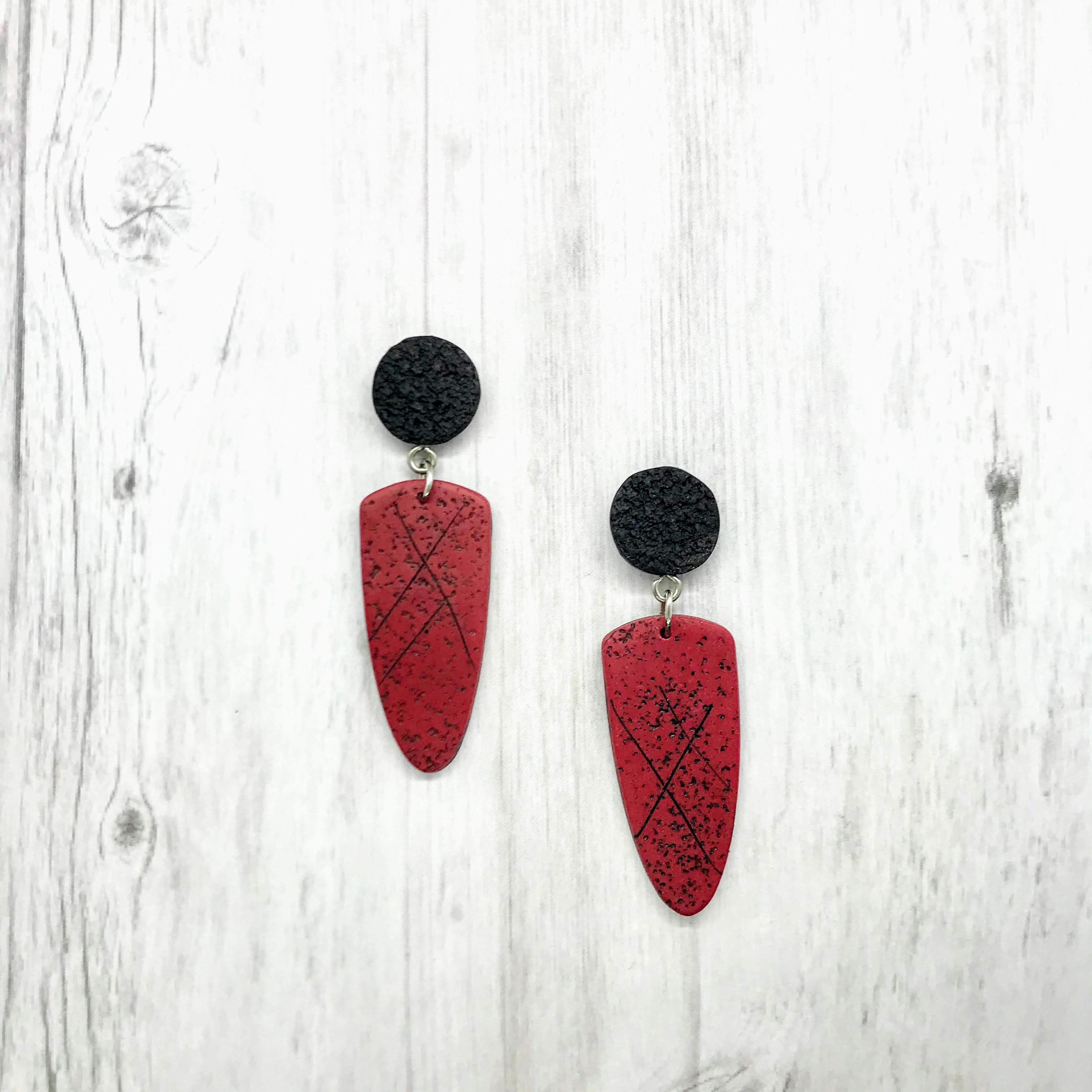 Red Lodge Earrings, Red