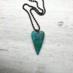 Load image into Gallery viewer, Heart Necklace, Turquoise Faux Stone
