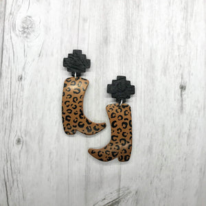 Augusta Earrings, Leopard