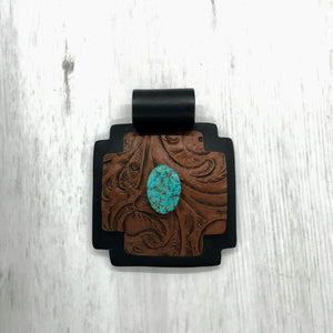 Pendant, Turquoise Oval