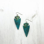 Load image into Gallery viewer, Lodgegrass Earrings, Turquoise Faux Stone, Large

