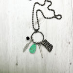 Load image into Gallery viewer, Wanderlust Necklace 1 with Silver Montana
